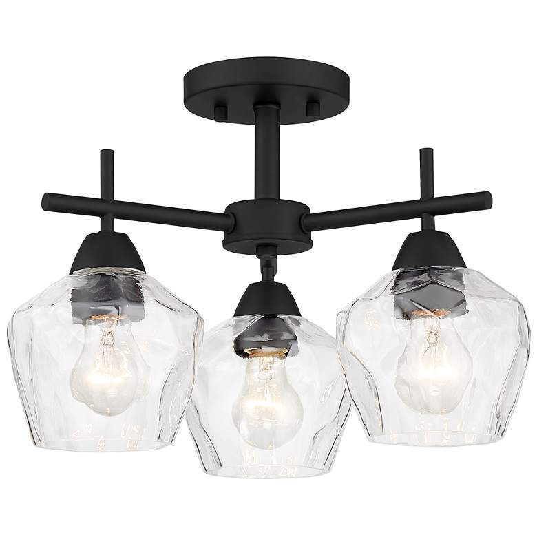 Image 2 Camrin 16" Wide Coal 3-Light Ceiling Light
