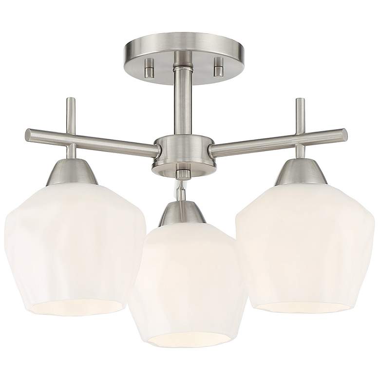 Image 1 Camrin 16" Wide Nickel Ceiling Light by Minka Lighting Inc.