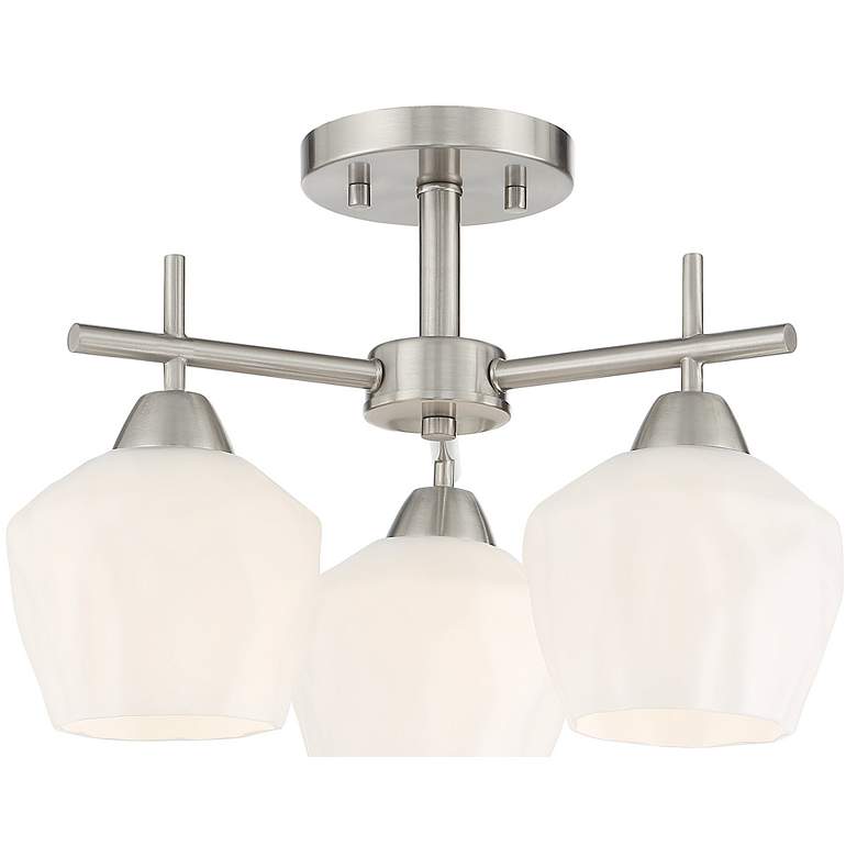 Image 2 Camrin 16 inch Wide Nickel Ceiling Light by Minka Lighting Inc. more views