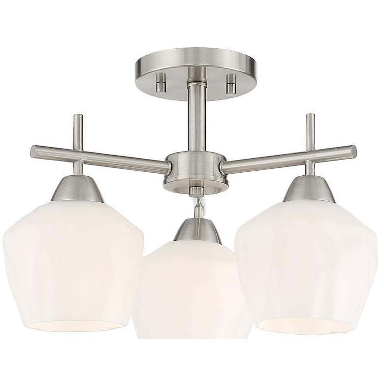 Image 3 Camrin 16 inch Wide Nickel Ceiling Light by Minka Lighting Inc. more views