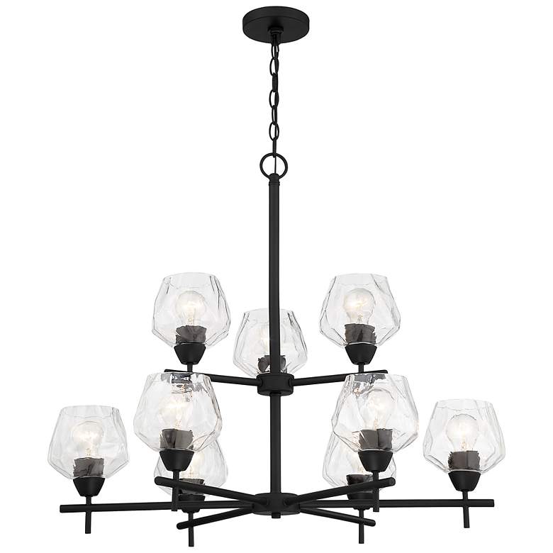 Image 1 Camrin 31" Wide Coal Black 9-Light Chandelier w/ Clear Glass