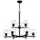 Camrin 31" Wide Coal Black 9-Light Chandelier w/ Clear Glass