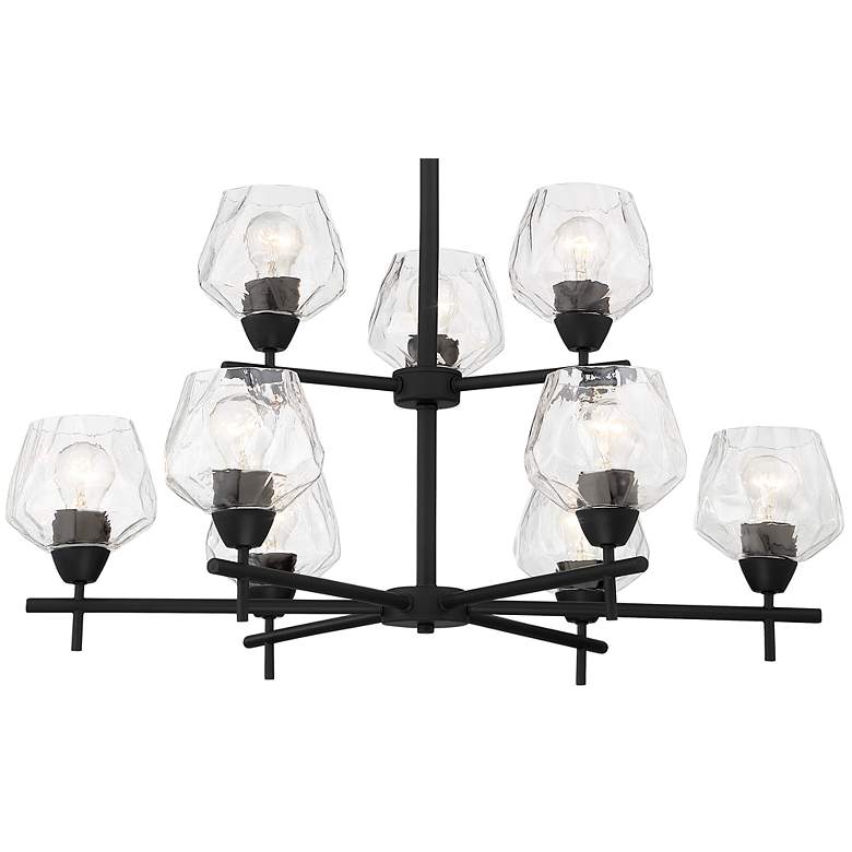 Image 2 Camrin 31" Wide Coal Black 9-Light Chandelier w/ Clear Glass more views