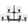 2_Camrin 31" Wide Coal Black 9-Light Chandelier w/ Clear Glass more views