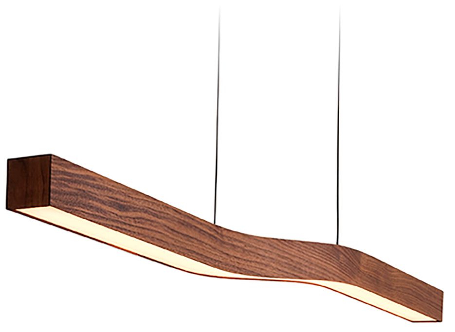 Image 2 Camur 60" W Walnut LED Linear Pendant