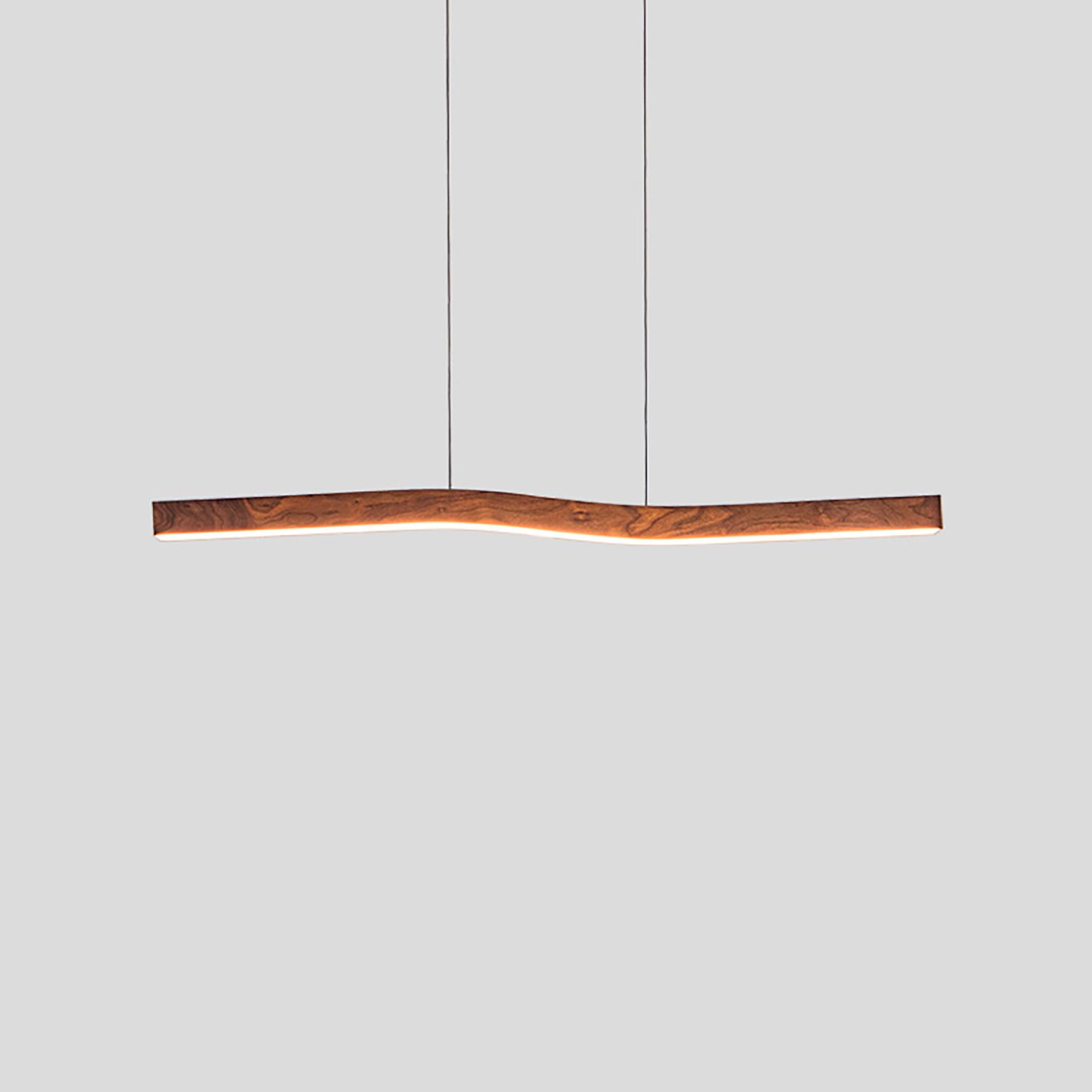 Image 4 Camur 60" W Walnut LED Linear Pendant more views