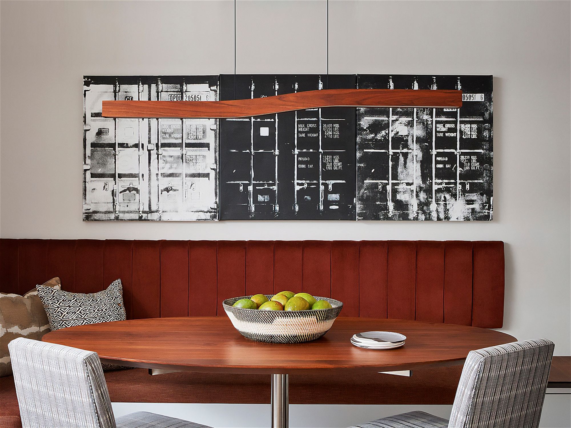 Image 7 Camur 60" W Walnut LED Linear Pendant more views