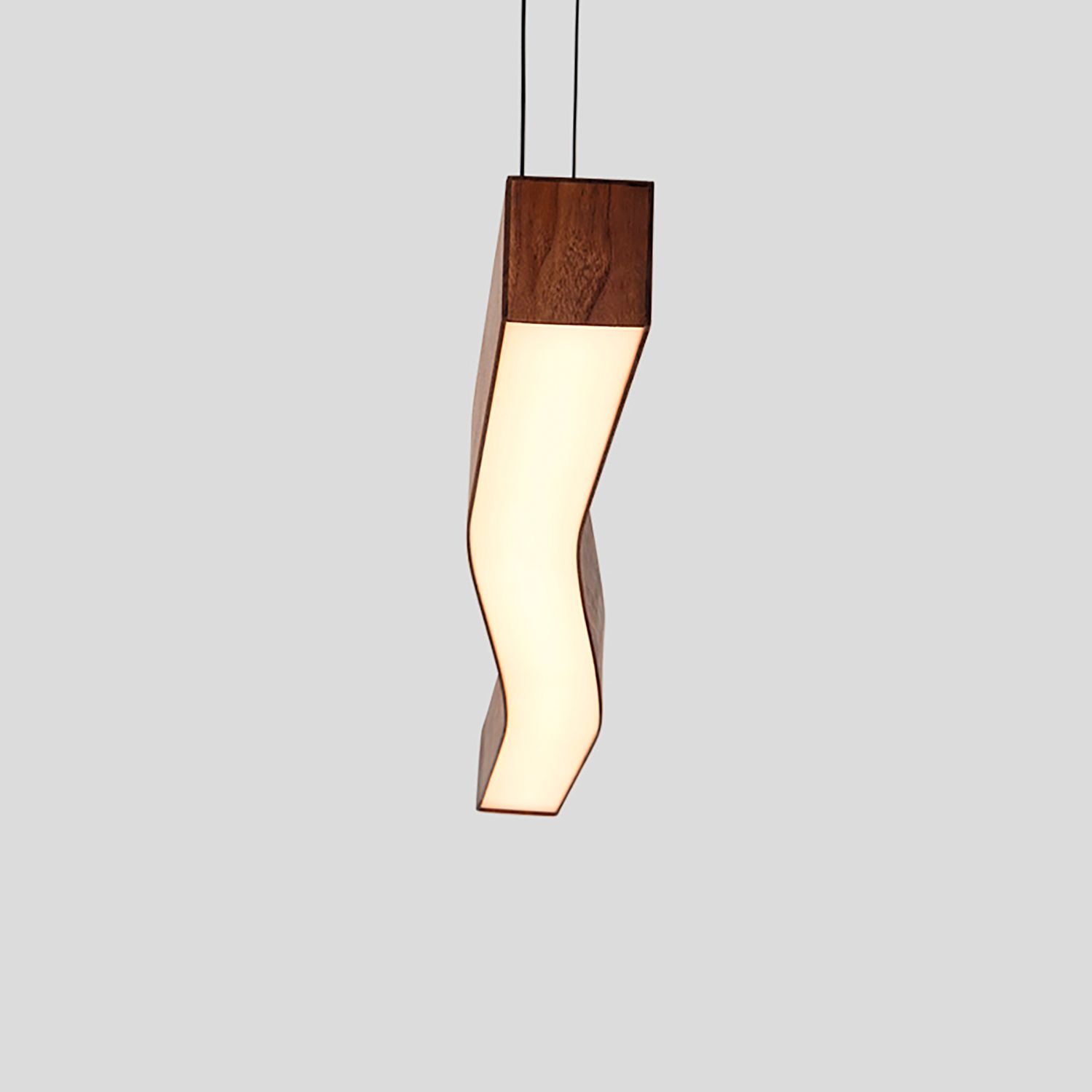Camur 60" W Walnut LED Linear Pendant