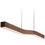 Camur 60" Wide Frost Accented Walnut 2700K P2 LED Linear Pendant in scene