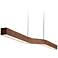 Camur 60" Wide Frost Accented Walnut 2700K P2 LED Linear Pendant
