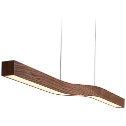 Camur 60&quot; Wide Frost Accented Walnut 2700K P2 LED Linear Pendant
