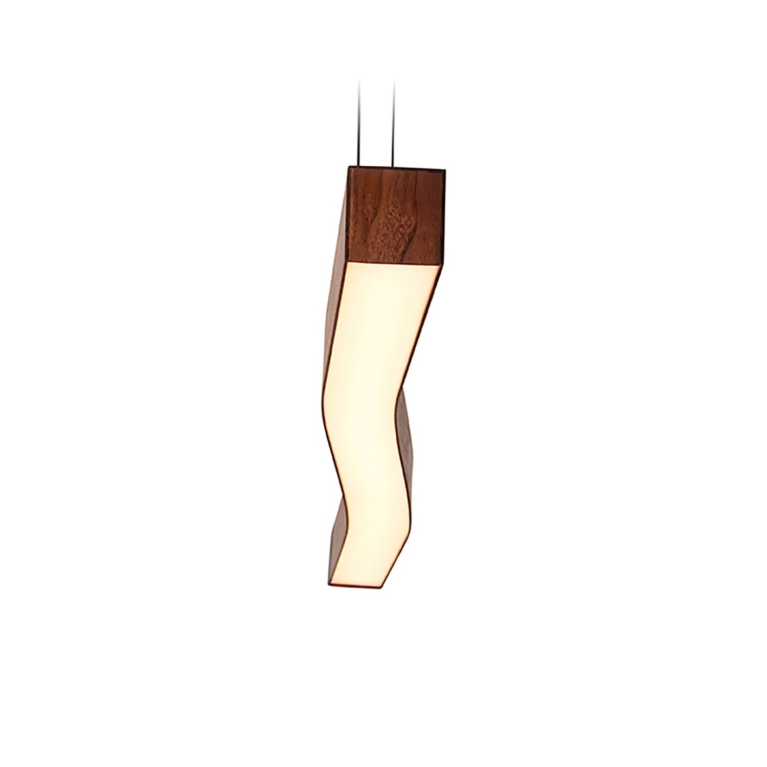 Image 2 Camur 60" Wide Frost Accented Walnut 3500K P2 LED Linear Pendant more views