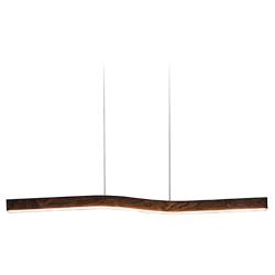 Camur 60&quot;W Frost Accented Dark Walnut 2700K P1 LED Linear Pendant