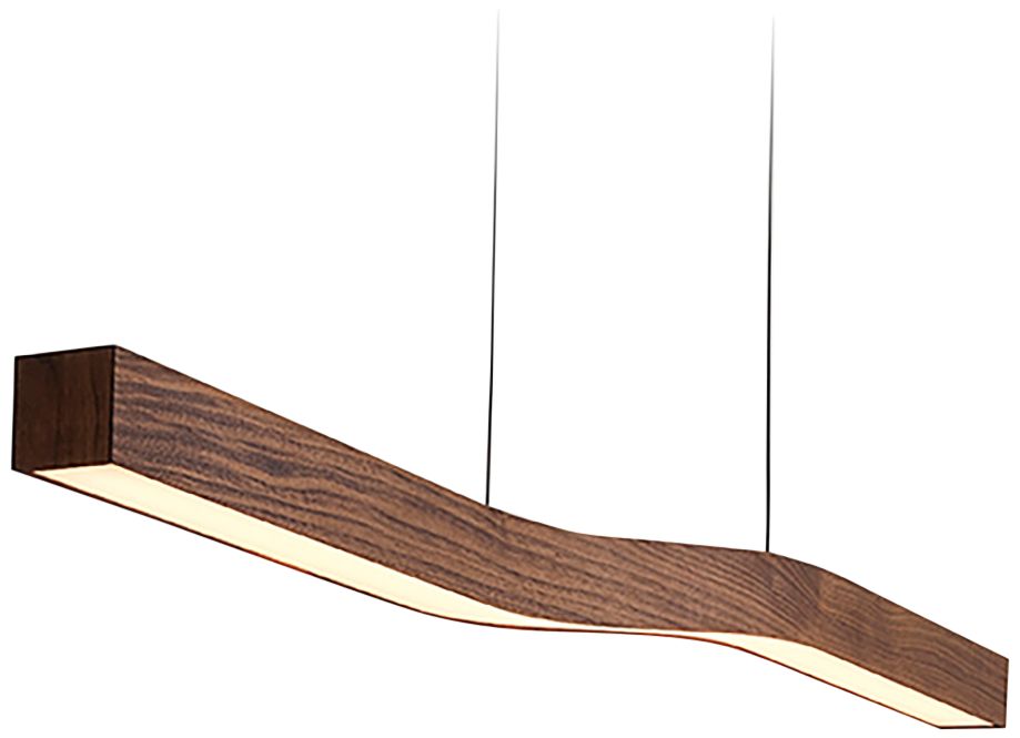 Image 3 Camur 60"W Frost Accented Walnut 2700K P2 LED Linear Pendant Made to O