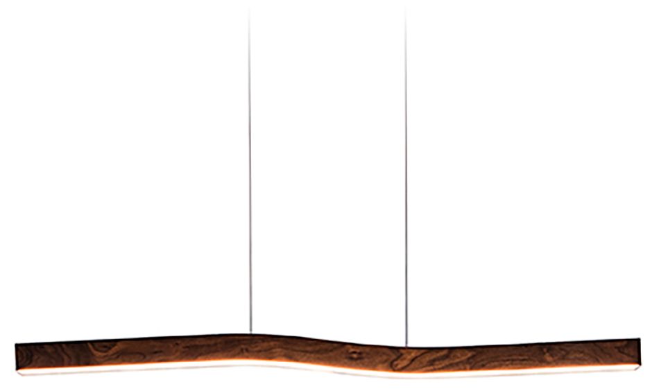 Camur 60"W Frost Dark Walnut 3500K LED Linear Pendantt Made to Order