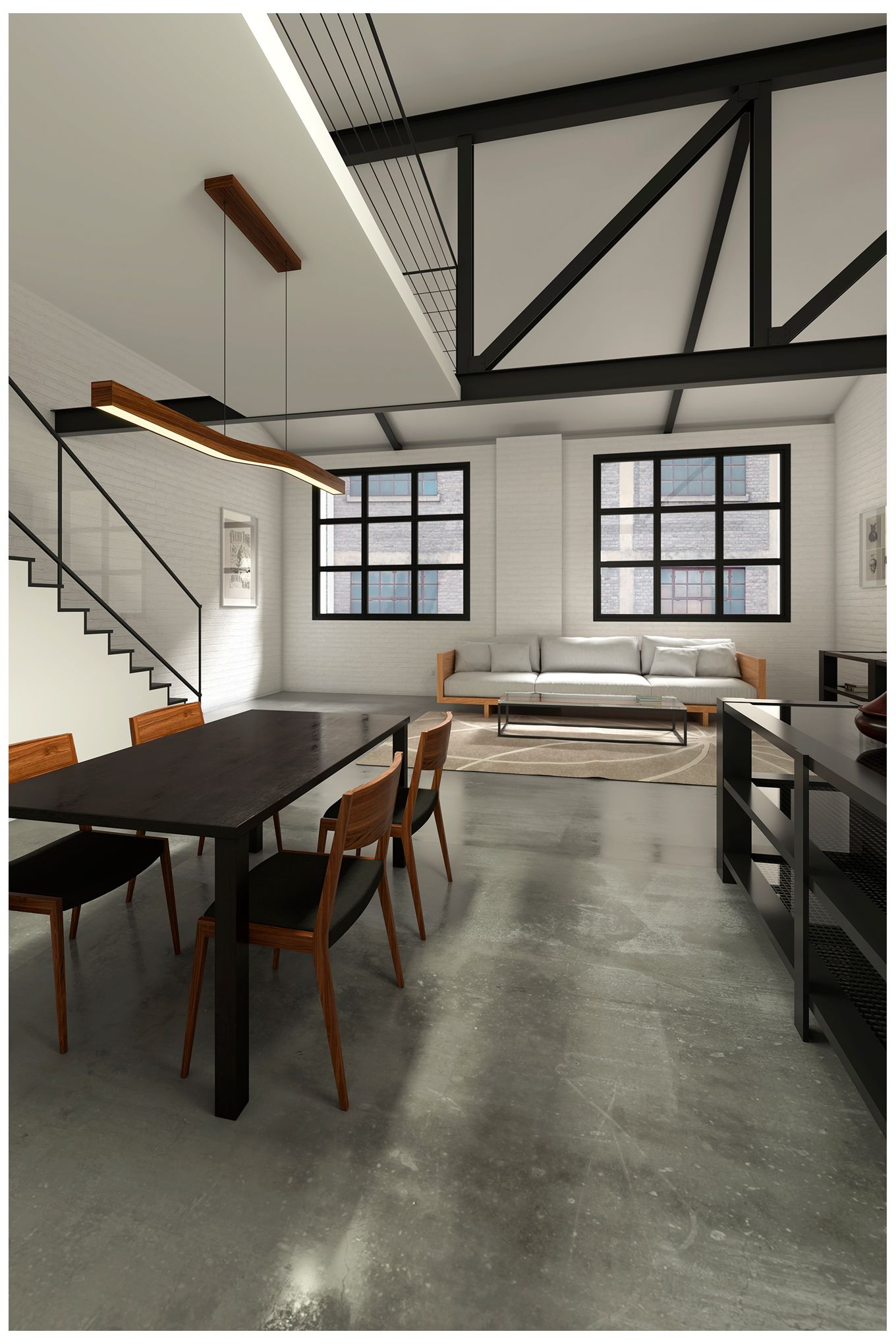 Image 2 Camur 60"W Frost Dark Walnut 3500K LED Linear Pendantt Made to Order more views