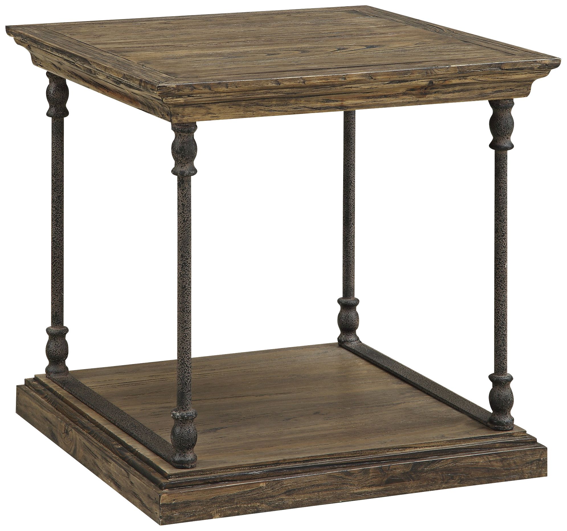 Canady Wood and Iron End Table 4Y257 Lamps Plus