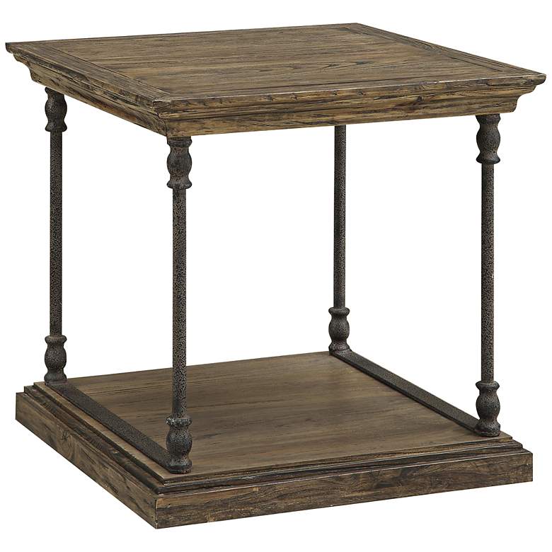 Image 1 Canady Wood and Iron End Table