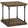 Canady Wood and Iron End Table