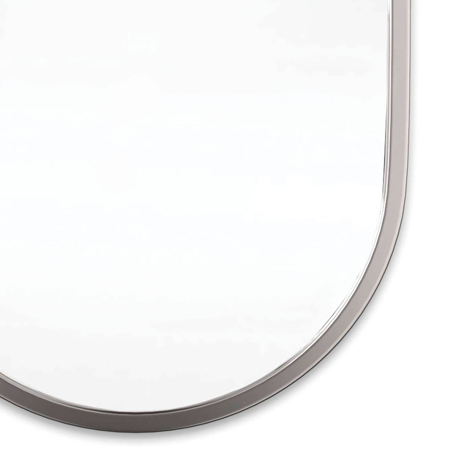 Image 4 Canal Polished Nickel 24" x 40" Oval Wall Mirror more views