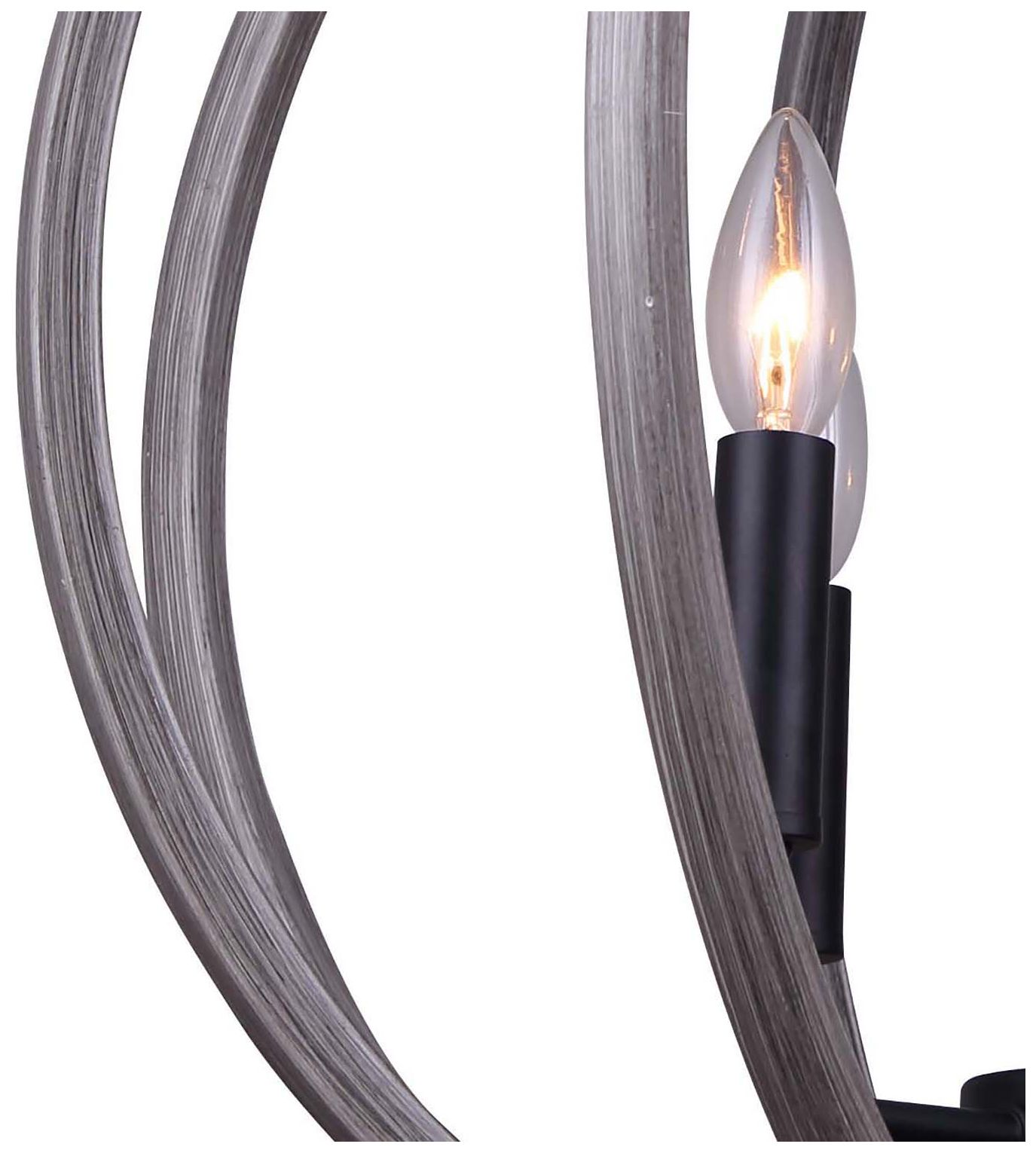 Image 7 Canarm Armelle 20" Wide Modern Black & Dark Grey 4-Light Cage Pendant more views