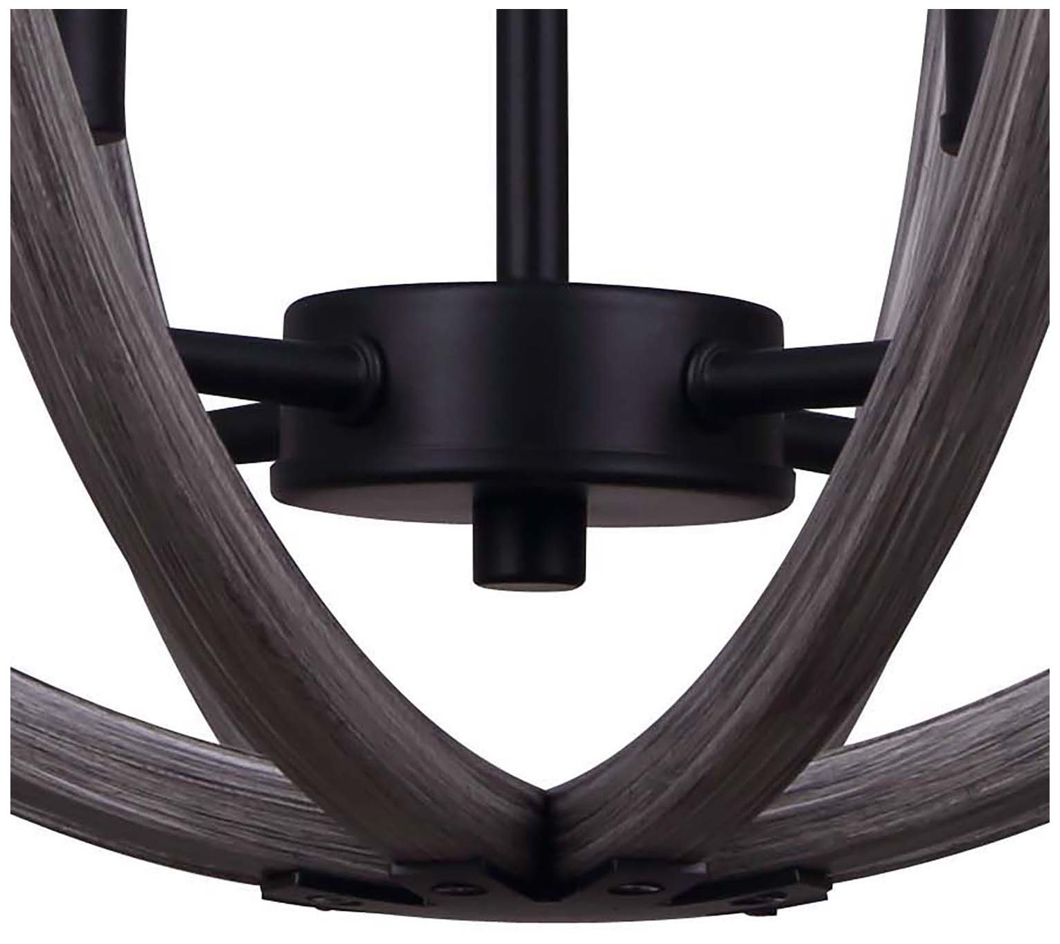 Canarm Armelle 20" Wide Modern Black & Dark Grey 4-Light Cage Pendant