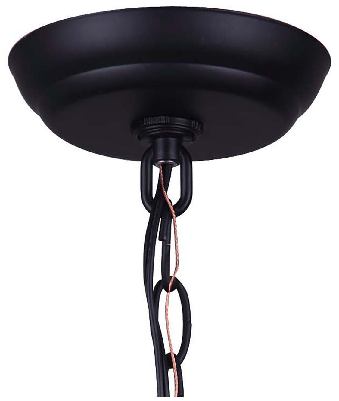 Canarm Armelle 20" Wide Modern Black & Dark Grey 4-Light Cage Pendant