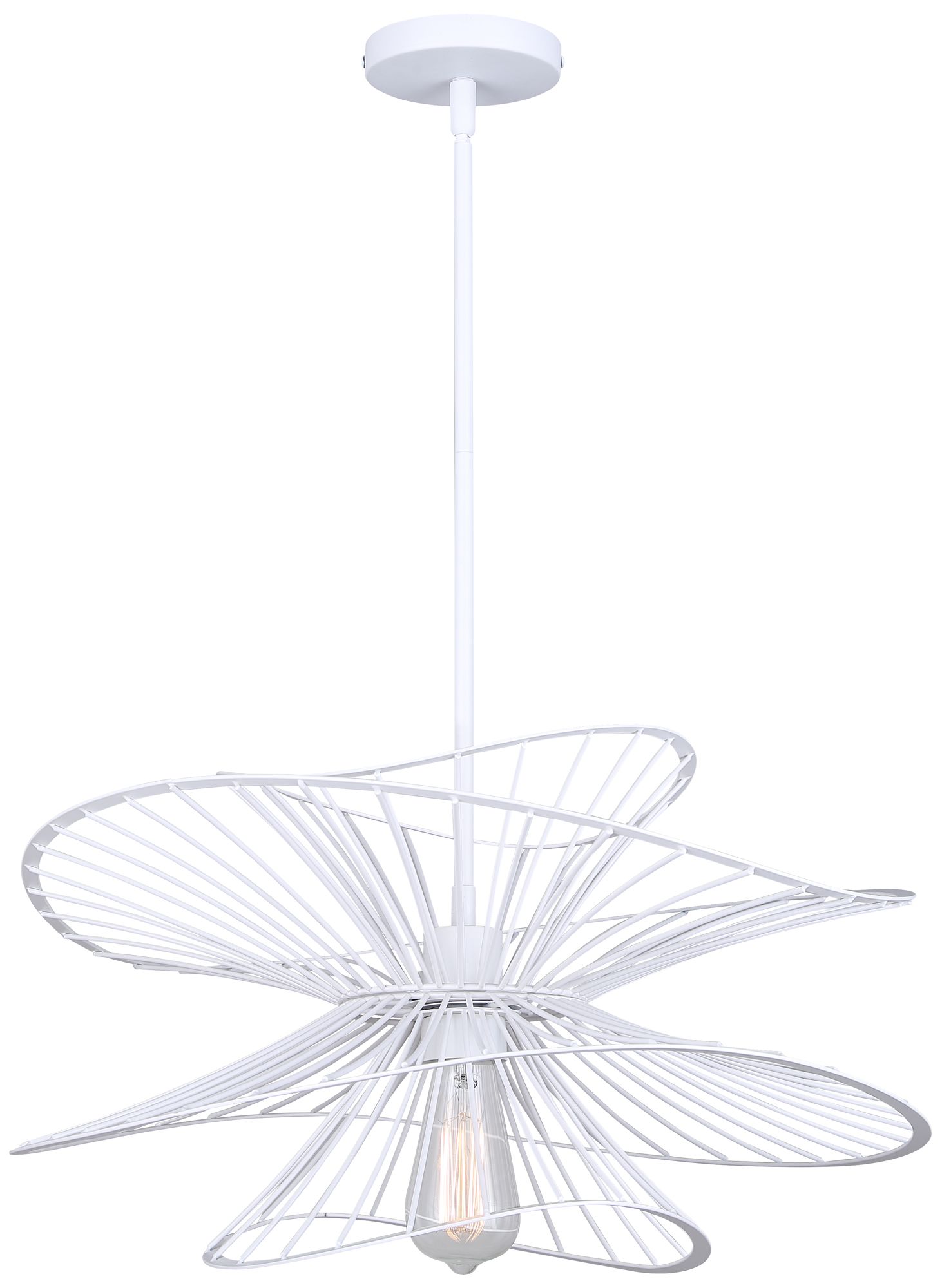 Image 2 Canarm Channel 20" Wide Modern White Dome Pendant