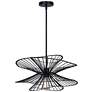 2_Canarm Channel 20" Wide Modern Matte Black Dome Pendant