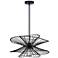 Canarm Channel 20" Wide Modern Matte Black Dome Pendant