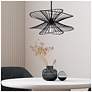 4_Canarm Channel 20" Wide Modern Matte Black Dome Pendant more views