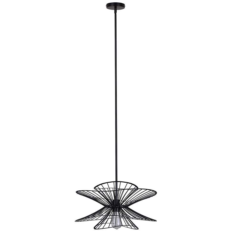 Image 5 Canarm Channel 20" Wide Modern Matte Black Dome Pendant more views