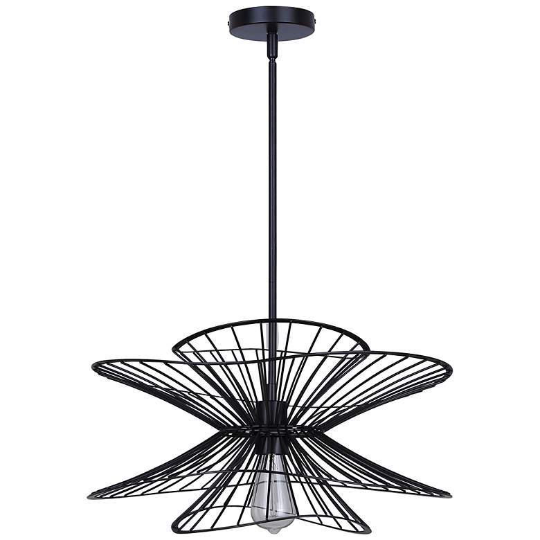 Image 7 Canarm Channel 20" Wide Modern Matte Black Dome Pendant more views