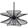 Canarm Channel 20" Wide Modern Matte Black Dome Pendant