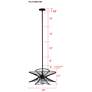 Canarm Channel 20" Wide Modern Matte Black Dome Pendant