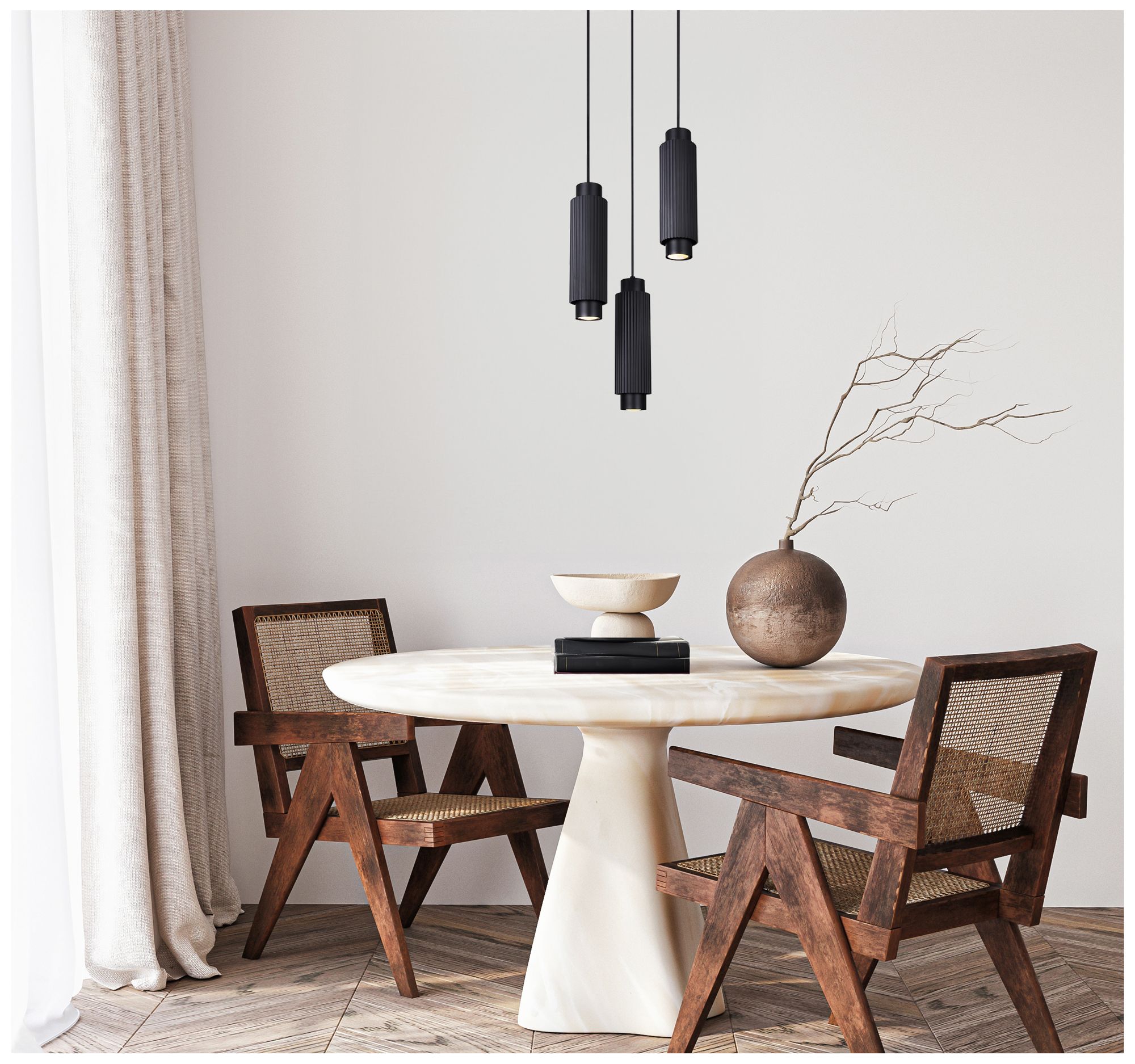 Image 3 Canarm Cohen 13" Wide Modern Matte Black 3-Light Spotlight Pendant more views