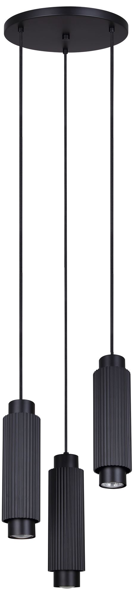 Image 4 Canarm Cohen 13" Wide Modern Matte Black 3-Light Spotlight Pendant more views