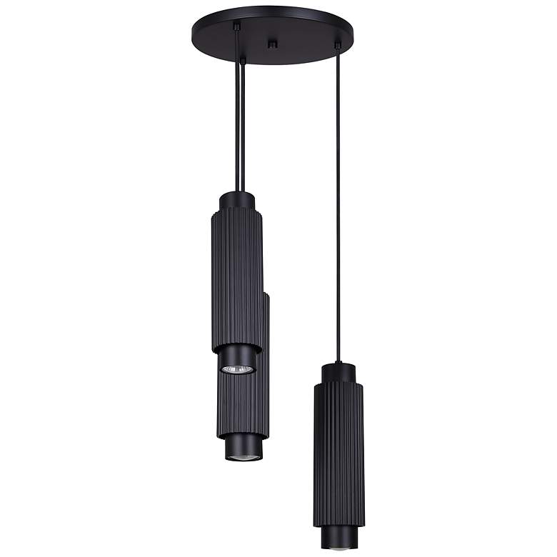 Image 6 Canarm Cohen 13" Wide Modern Matte Black 3-Light Spotlight Pendant more views