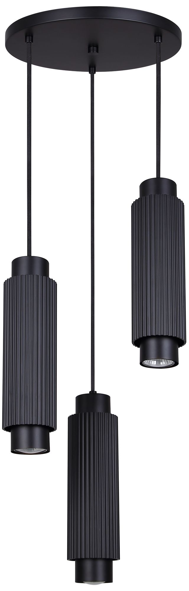 Image 7 Canarm Cohen 13" Wide Modern Matte Black 3-Light Spotlight Pendant more views