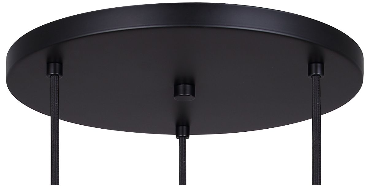 Canarm Cohen 13" Wide Modern Matte Black 3-Light Spotlight Pendant