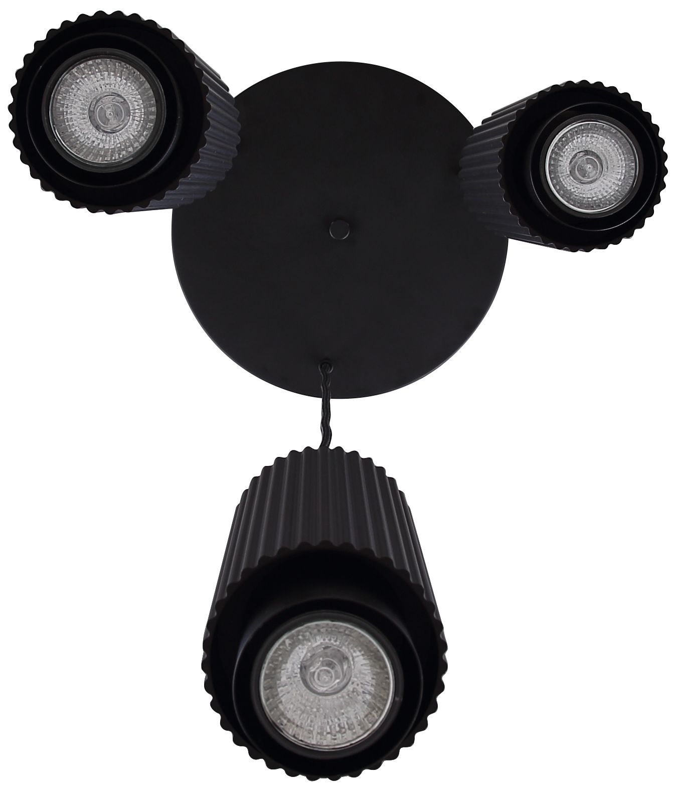 Canarm Cohen 13" Wide Modern Matte Black 3-Light Spotlight Pendant