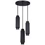 Canarm Cohen 13" Wide Modern Matte Black 3-Light Spotlight Pendant