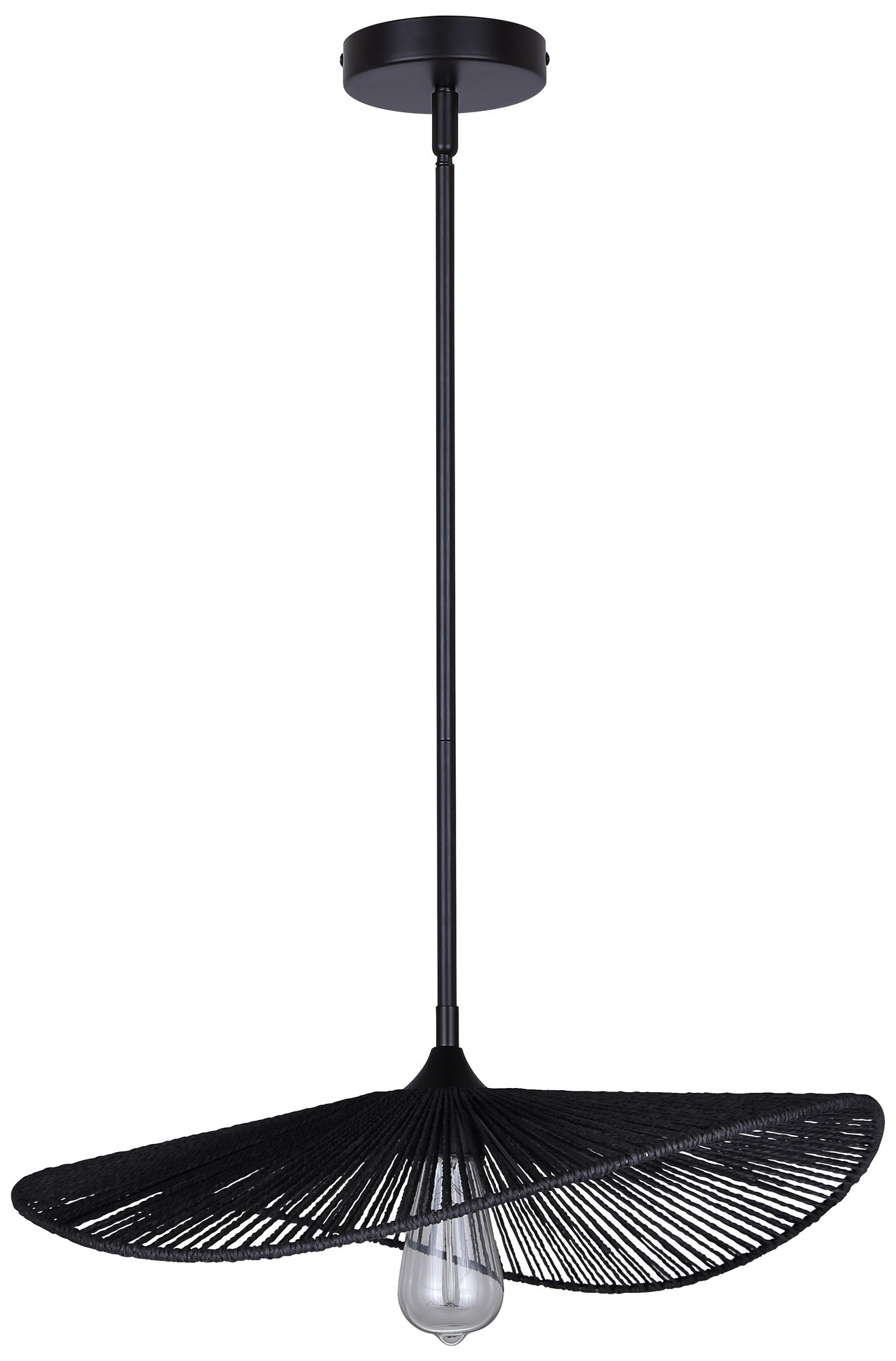 Canarm Georgia 20" Wide Modern Black String Pendant