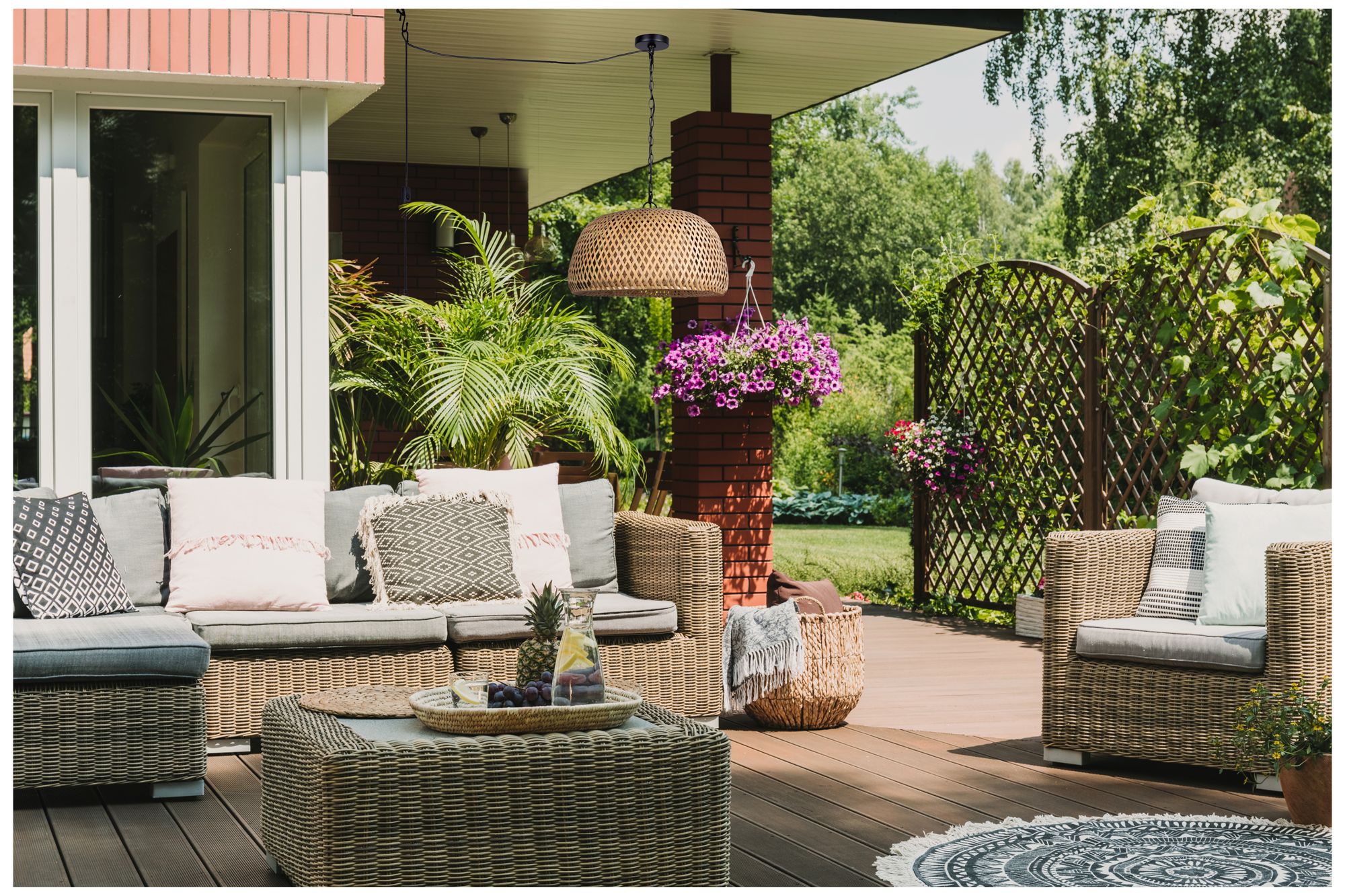 Image 3 Canarm Hanoi 18" Wide Natural Bamboo Swag Pendant more views