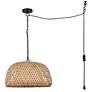 5_Canarm Hanoi 18" Wide Natural Bamboo Swag Pendant more views