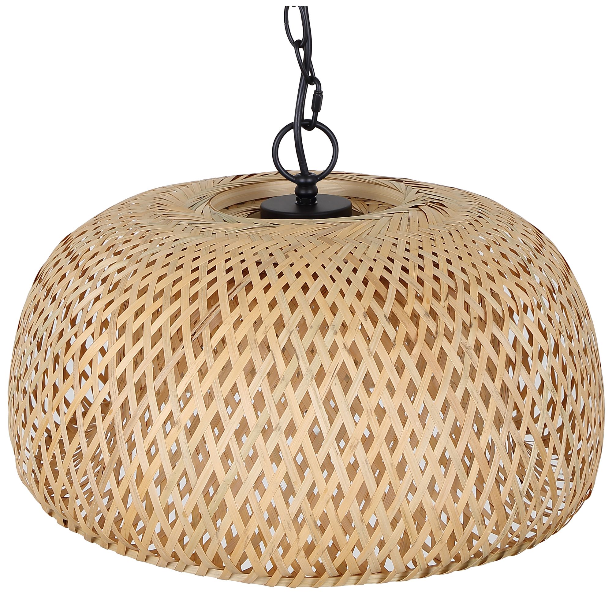 Image 7 Canarm Hanoi 18" Wide Natural Bamboo Swag Pendant more views