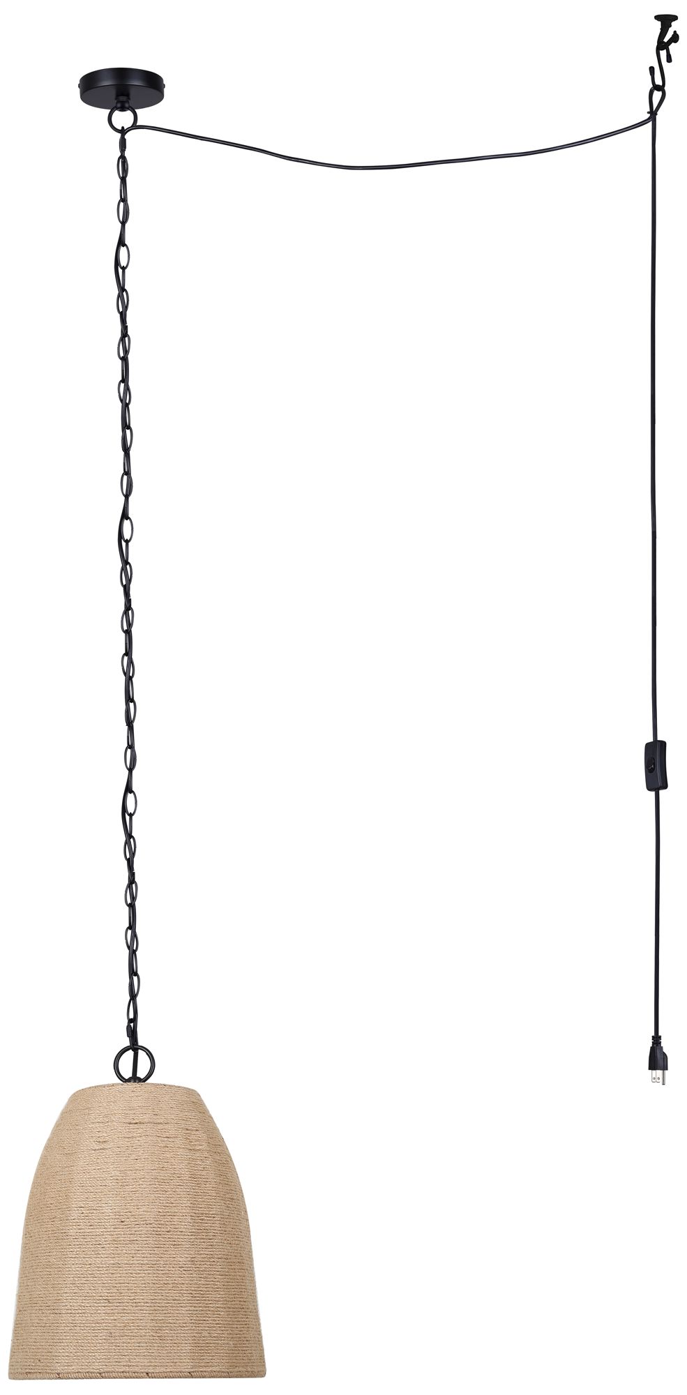 Canarm Hanoi 18" Wide Natural Bamboo Swag Pendant