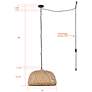 Canarm Hanoi 18" Wide Natural Bamboo Swag Pendant