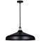 Canarm Holland 22" Wide Modern Matte Black 4-Light Drum Pendant