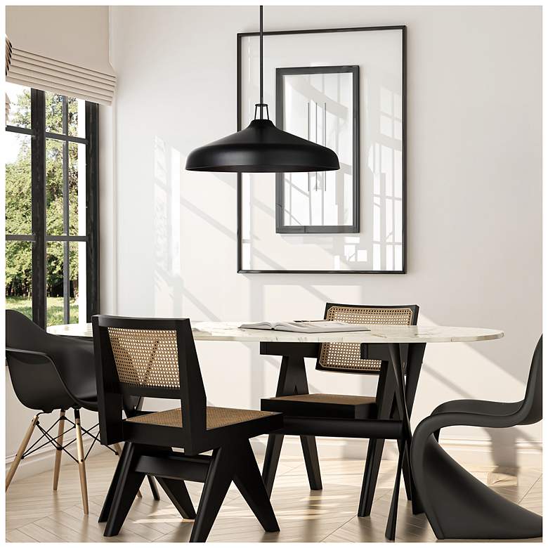 Image 3 Canarm Holland 22" Wide Modern Matte Black 4-Light Drum Pendant more views